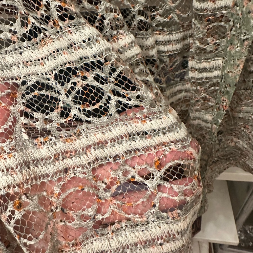 American Rag Silver Lace Top - Picture 5 of 15